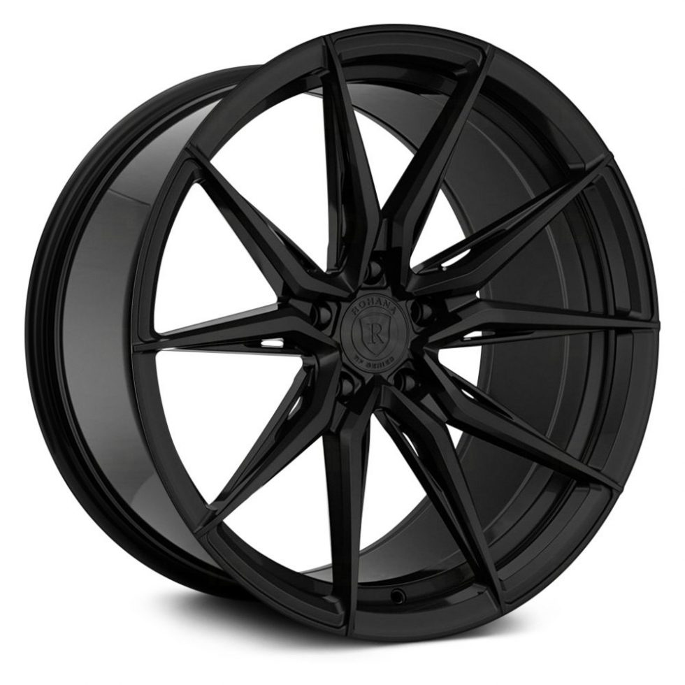 Rohana RC10 Machine Black with Chrome Lip | Lowest Prices | Extreme Wheels